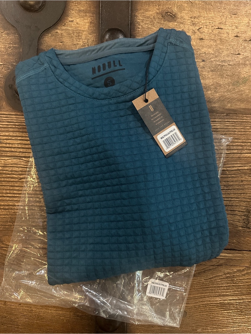 Unisex Quilted Crewneck Sweater - Teal
